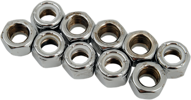 DRAG SPECIALTIES 5/16-24 Chrome Nylon Nut MPB276