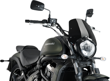 PUIG HI-TECH PARTS New Generation Windscreen - Black - Vulcan 3175N
