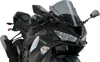 PUIG HI-TECH PARTS Race Windscreen - Dark Smoke - ZX-6R 3177F