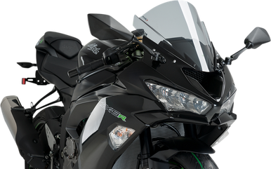 PUIG HI-TECH PARTS Race Windscreen - Smoke - ZX-6R 3177H