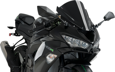 PUIG HI-TECH PARTS Race Windscreen - Black - ZX-6R 3177N