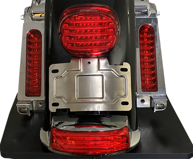 CUSTOM DYNAMICS License Plate Mount/Relocation - Chrome CD-TLLP-KIT-C