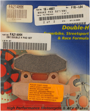 EBC HH Brake Pads - FA214HH FA214HH