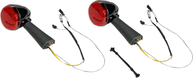 CUSTOM DYNAMICS Rear LED Turn Signal Ringz - Black - Scout PB-SCOUT-RR-BR
