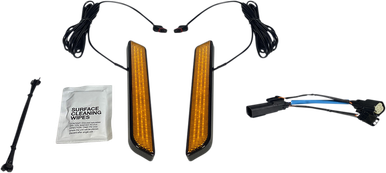 CUSTOM DYNAMICS LED Fork Light - Amber - Black CD-FORK-SS6-AB