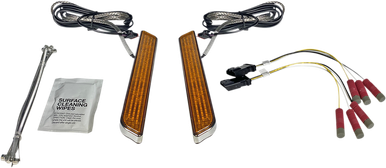 CUSTOM DYNAMICS LED Fork Light - Amber - Chrome CD-FORK-UNV-AC