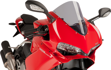 PUIG HI-TECH PARTS Race Windscreen - Smoke - Panigale 7621H