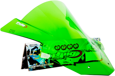 PUIG HI-TECH PARTS Race Windscreen - Green - ZX10R 5603V