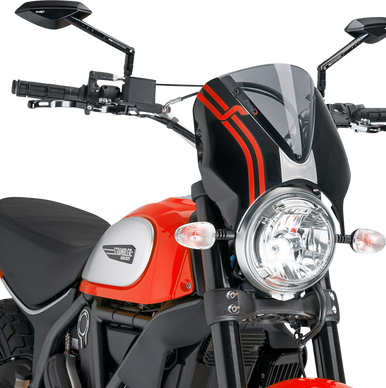 PUIG HI-TECH PARTS New Generation Windscreen - Smoke - Scrambler 7652H