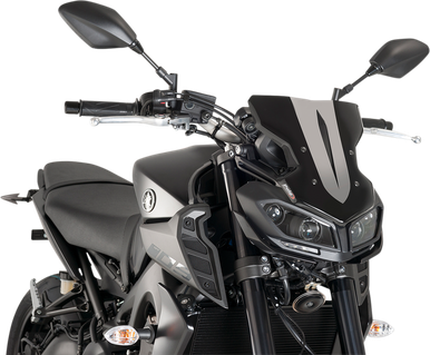 PUIG HI-TECH PARTS New Generation Windscreen - Black - MT09 9376N