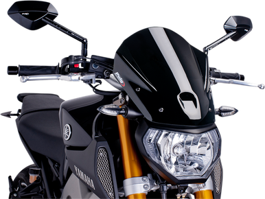 PUIG HI-TECH PARTS New Generation Windscreen - Black - MT09 6861N