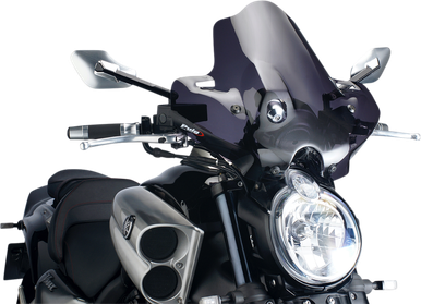 PUIG HI-TECH PARTS New Generation Windscreen - Dark Smoke - Vmax 4952F