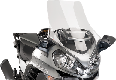 PUIG HI-TECH PARTS Race Windscreen - Clear - Tour - Kawasaki 7628W