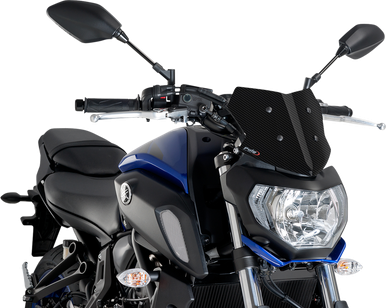 PUIG HI-TECH PARTS Naked Sport Windscreen - Carbon - Yamaha 9666C