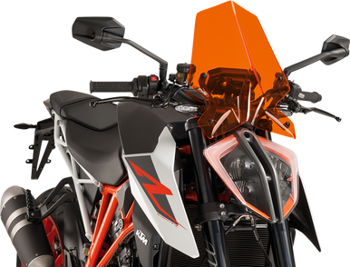 PUIG HI-TECH PARTS New Generation Windscreen - Orange - KTM 9692T