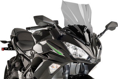PUIG HI-TECH PARTS Race Windscreen - Smoke - Kawasaki 9711H