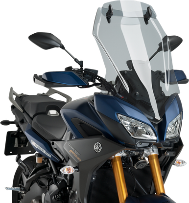 PUIG HI-TECH PARTS Touring Windscreen w/ Visor - Light Smoke - Yamaha 9726H