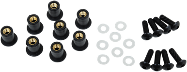 PUIG HI-TECH PARTS Windscreen Screw Kit - Black 0957N