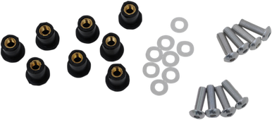 PUIG HI-TECH PARTS Windscreen Screw Kit - Silver 0957P