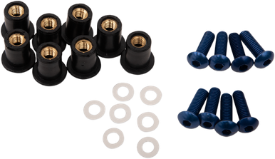 PUIG HI-TECH PARTS Windscreen Screw Kit - Blue 0957A