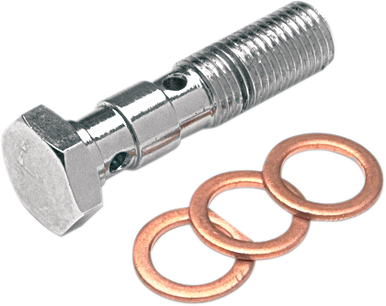 GOODRIDGE Banjo Bolt - 3/8"-24 - Double - Chrome P773-03LCH