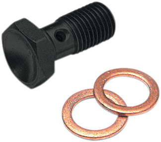 GOODRIDGE Banjo Bolt - 3/8"-24 - Single - Black P775-03BK