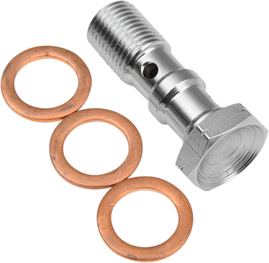 GOODRIDGE Banjo Bolt - 10 mm x 1 mm - Double - Chrome P993-03-31CH