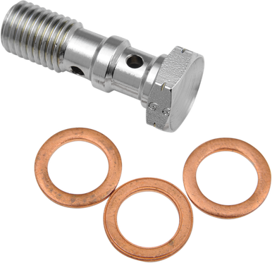 GOODRIDGE Banjo Bolt - 10 mm x 1.25 mm - Double - Chrome P993-03-32CH