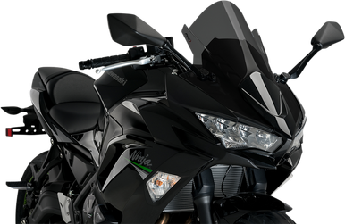 PUIG HI-TECH PARTS Race Windscreen - Dark Smoke - Kawasaki 3881F