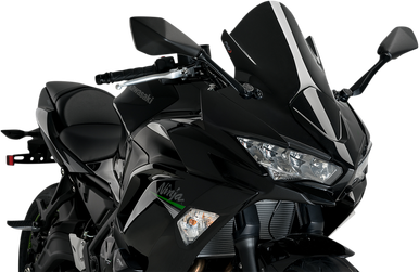 PUIG HI-TECH PARTS Race Windscreen - Black - Kawasaki 3881N