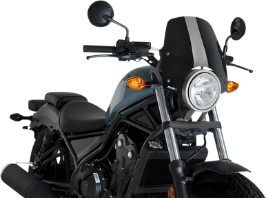PUIG HI-TECH PARTS New Generation Windscreen - Black - Rebel 3829N
