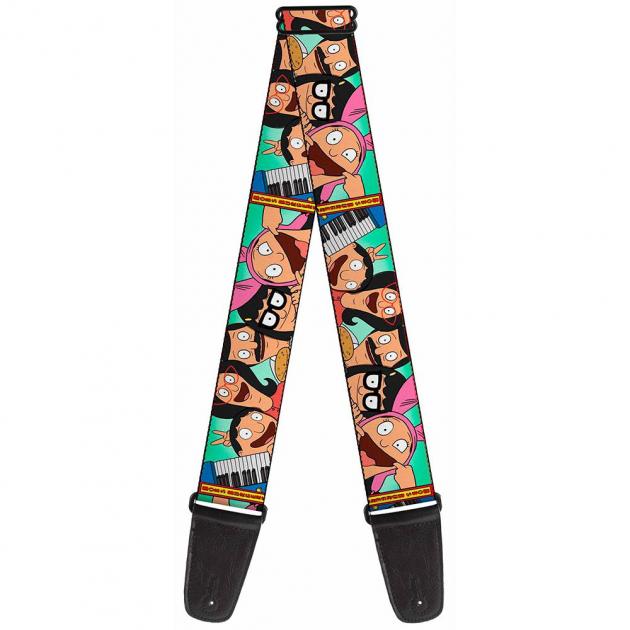 Guitar Strap - BOB'S BURGERS Belcher Family Group Pose Teal