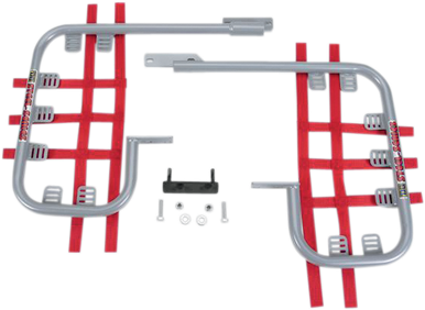 DG PERFORMANCE Nerf Bars - TRX250EX - Silver/Red 54-2500