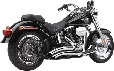 COBRA Speedster Swept Short Exhaust - Chrome - '12-'17 Softail 6225