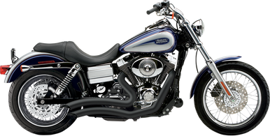 COBRA Speedster Swept Short Exhaust - Black - '12-'17 Dyna 6229B