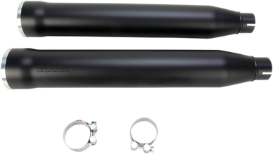 COBRA 3" RPT Mufflers for '07-'17 Softail - Black 6053B
