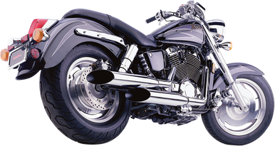 COBRA Classic Deluxe Exhaust - Chrome - VT1100 1573SC
