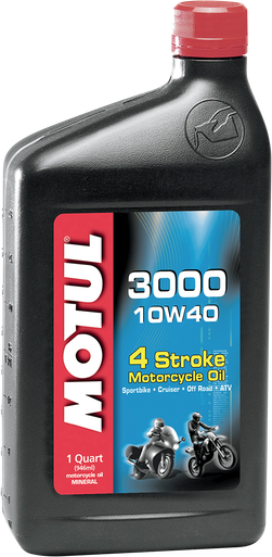 MOTUL 3000 Mineral 4T Engine Oil - 10W-40 - 1 U.S. quart 107672