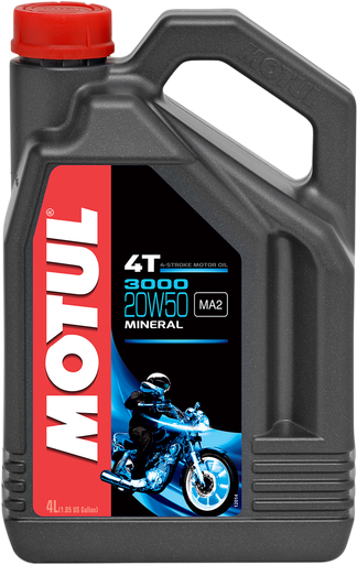 MOTUL 3000 Mineral 4T Engine Oil - 20W-50 - 1 U.S. gal. 107319