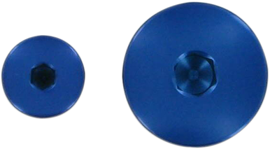 WORKS CONNECTION Engine Timing Plug - Blue - Yamaha 24-550