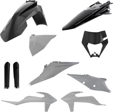 ACERBIS Full Replacement Body Kit - Black/Gray - KTM 2791541001