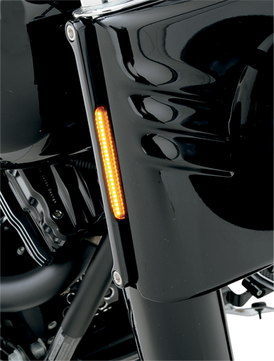 ALLOY ART LED Front Signal Light - FLSTC - Black/Smoke FDH-2