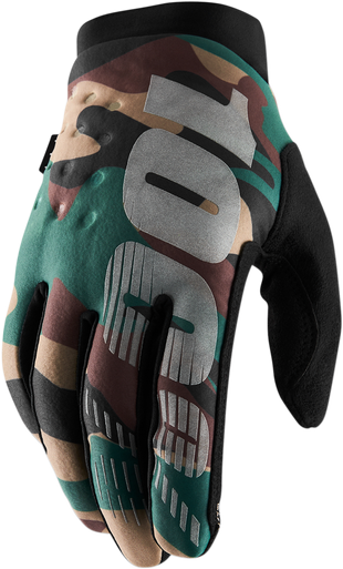 100% Brisker Gloves - Camo - Medium 10003-00006