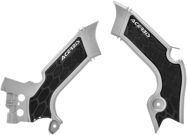 ACERBIS X-Grip Frame Guards - Silver/Black - KX 2742601015