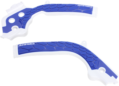 ACERBIS X-Grip Frame Guards - White/Blue - KTM 2449531029