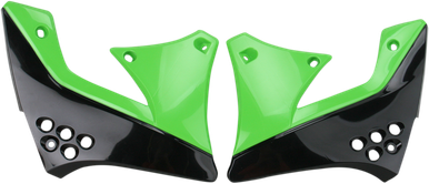 ACERBIS Radiator Shrouds - Black/Green - KX250F 2141721043
