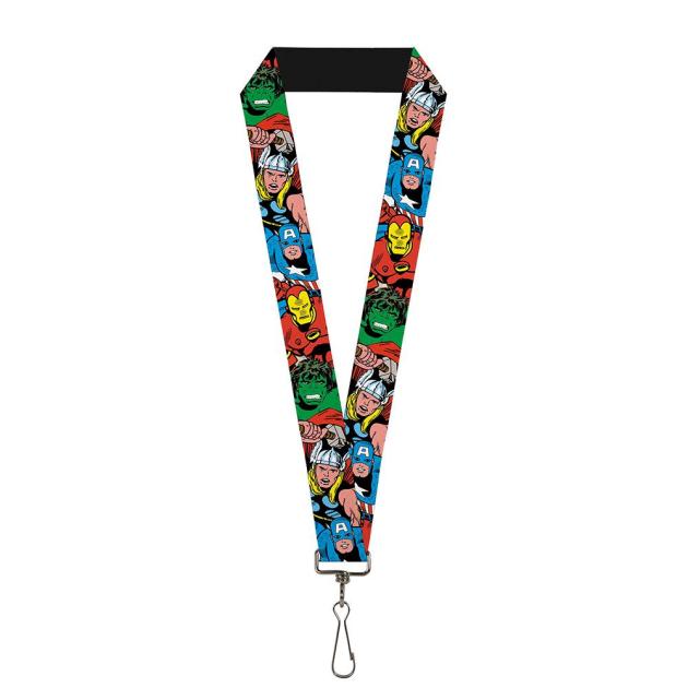 MARVEL AVENGERS Lanyard - 1.0" - Avengers Superheroes CLOSE-UP