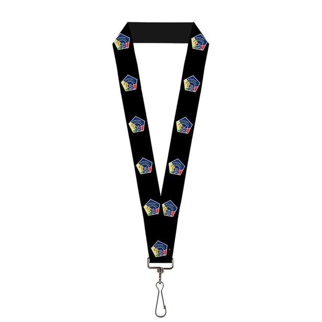 Lanyard - 1.0" - INTERNATIONAL SPACE STATION Pentagon Black/White/Multi Color