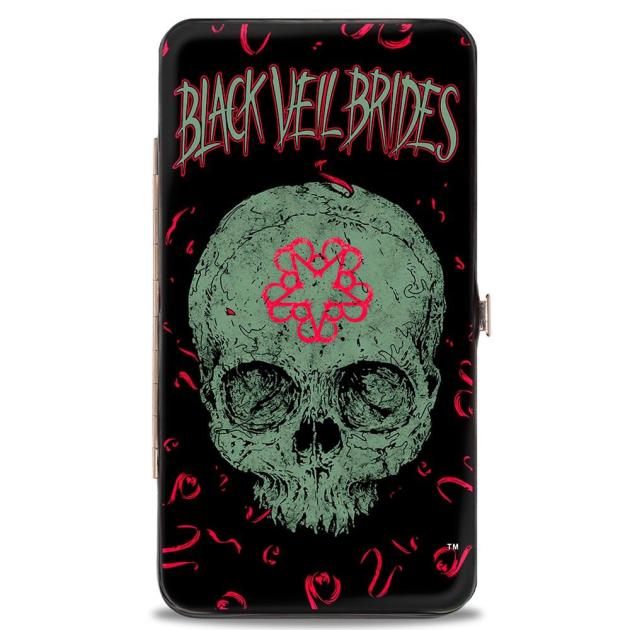 Hinged Wallet - BLACK VEIL BRIDES Skull Black/Red/Gray