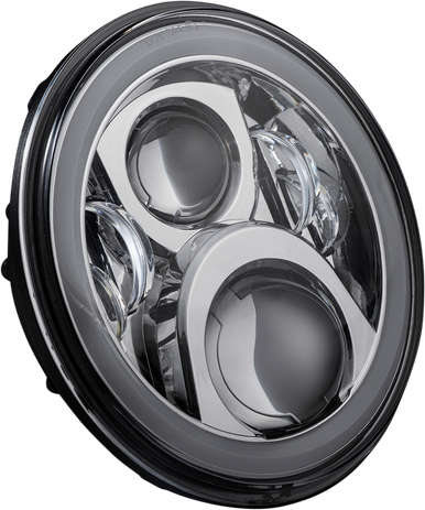 CUSTOM DYNAMICS 7" Headlamp - with Adapter - Chrome PG-7-14-C